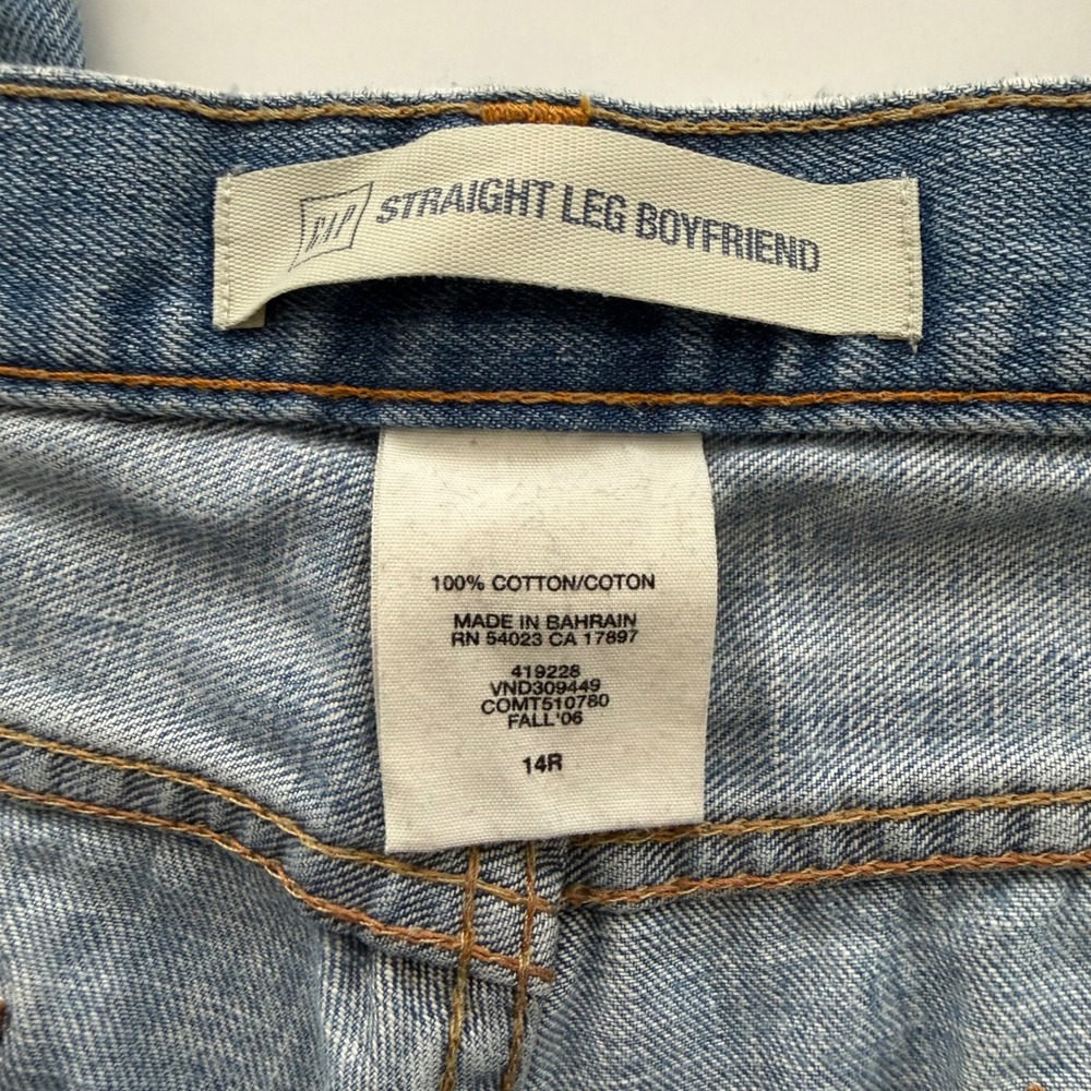 Vintage Gap Straight Leg Boyfriend Denim Jeans Womens 14R 100% Cotton - Picture 8 of 10
